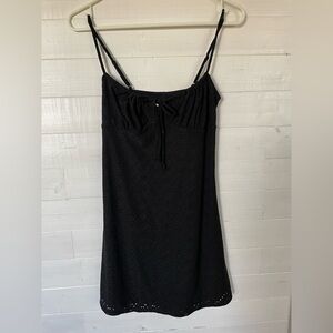 Aeropostale Black Mini Eyelet Dress